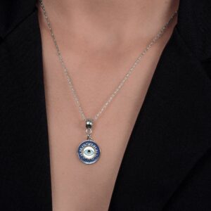 Colar Medalha Olho Grego